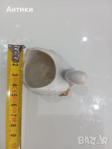 Стара порцеланова фигура с Лебед , снимка 11 - Колекции - 52661726