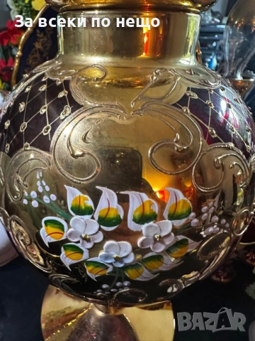 Murano Italy 1961 - ръчно рисувана бонбониера с капак Код P2102, снимка 11 - Декорация за дома - 54042064