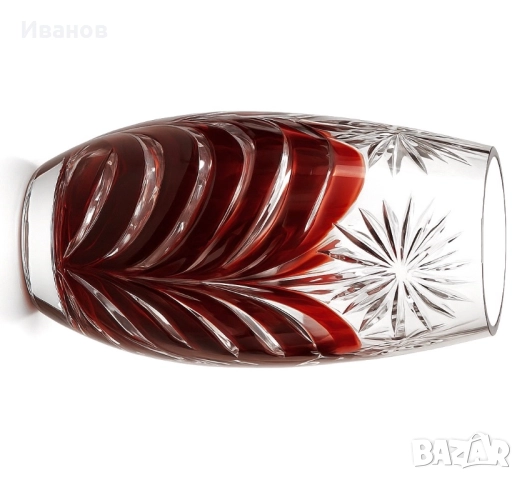 Разпродажба - 30€. Нова Масивна Ръчно изработена Кристална ваза с Флорални мотиви, снимка 13 - Вази - 51480200