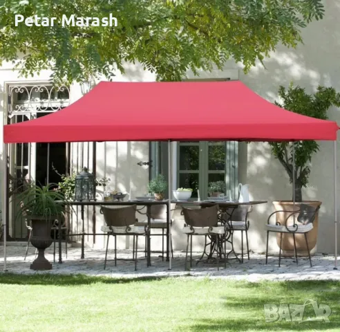 Сгъваема градинска шатра 3×6м – голямо покритие, стабилна конструкция и водоустойчив плат, снимка 2 - Други - 50366201