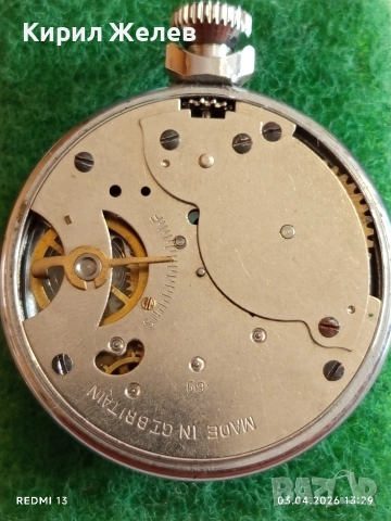 Джобен часовник INGERSOLL BRITANNIA рядък за КОЛЕКЦИОНЕРИ 51069, снимка 6 - Антикварни и старинни предмети - 54077968