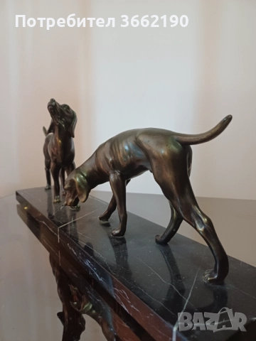 Бронзова двойка кучета, снимка 2 - Статуетки - 52515370