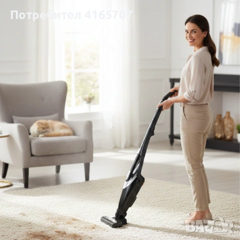 Безжична прахосмукачка 2 в 1 с Li-ion батерия, 8 kPa, 22.2V - Вертикална и ръчна прахосмукачка без т, снимка 8 - Прахосмукачки - 53529116