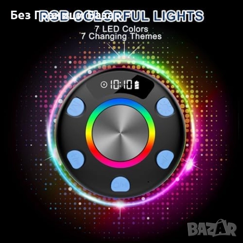 Нов Bluetooth 5.3 водоустойчив високоговорител с RGB и FM радио за баня музика, снимка 3 - Bluetooth тонколони - 52507983
