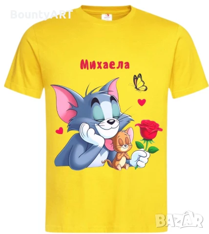 Жълта тениска Том и Джери, снимка 1