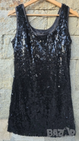 Дамска рокля с паети Vera Lucci размер М, снимка 6 - Рокли - 52860570