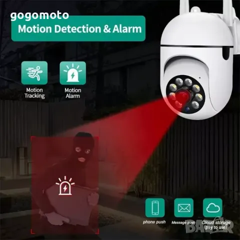 камера за наблюдение през телефона с приложение, HD 1080P охранителна камера , снимка 11 - Други - 49922704