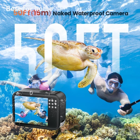 4K 60FPS 48MP WiFi екшън камера с тъчскрийн Go10, снимка 3 - Камери - 52901788