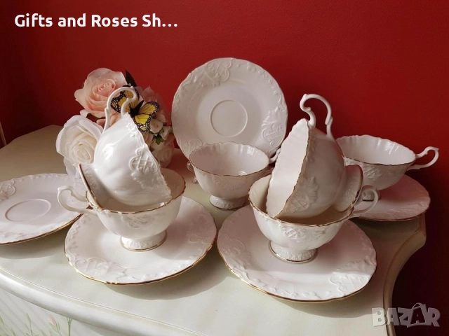 Красив порцеланов сервиз за капучино или чай