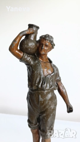 Френски, антикварни скулптури на водоносци от края на XIX век. в стил Ар Нуво. , снимка 11 - Статуетки - 54065601