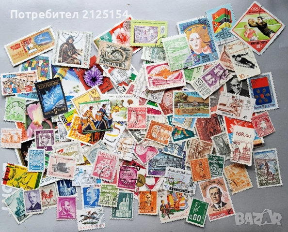 Лот от различни пощенски марки 100 бр.,от началото на 20 век.