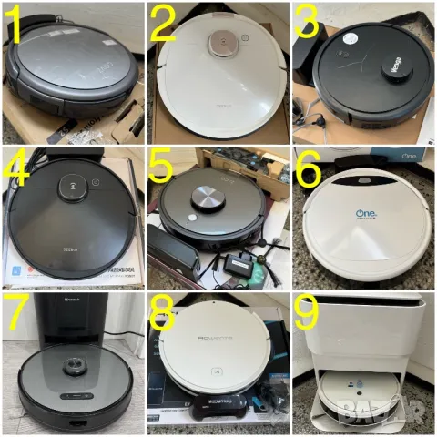 Робот/Роботи Прахосмукачка - Proscenic, Ecovacs Deebot, ZACO, ROWENTA- Мокро + Сухо Почистване, WiFi, снимка 1 - Прахосмукачки - 47271717