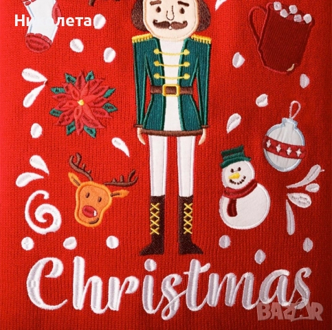 Унисекс коледен пуловер, снимка 4 - Блузи с дълъг ръкав и пуловери - 52773221