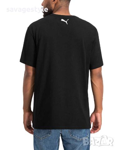 Мъжка тениска PUMA Fundamentals Cotton Tee Black, снимка 2 - Тениски - 45981027