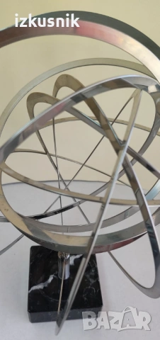 Пластика от инокс и мрамор– армирална сфера, снимка 7 - Статуетки - 53177096