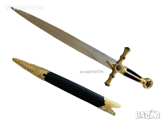 Стилен Къс Масонски Меч -310х500, снимка 2 - Ножове - 52265370