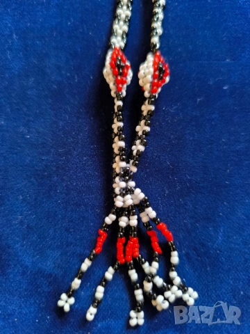 старинно колие от мъниста синци за народна носия, снимка 6 - Антикварни и старинни предмети - 53146949