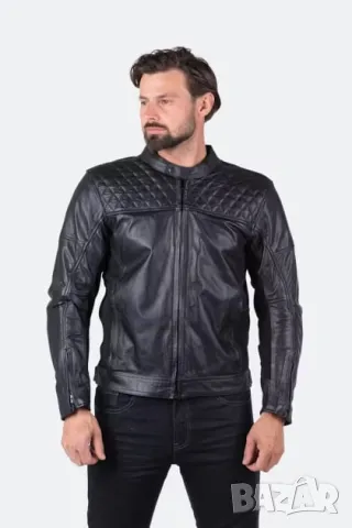 Мъжко Кожено Мото Яке, снимка 4 - Аксесоари и консумативи - 49993494