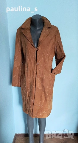 ВИНТИДЖ! Два броя / Дамски френски блейзър, манто / преходно палто / от естествен велур "Pauw", снимка 13 - Палта, манта - 53200363