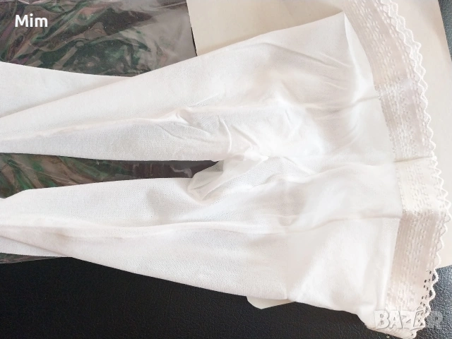 Ihici S Бял чорапогащник с ръб , снимка 3 - Бельо - 53882336