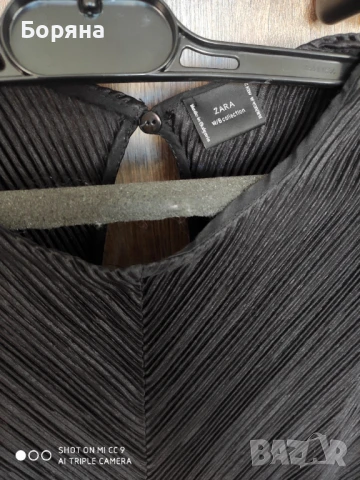 ZARA дълга черна рокля солей, снимка 9 - Рокли - 51285415