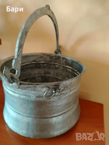 Старо малко котле, бакърче, меден съд,менец,менче 2, снимка 3 - Антикварни и старинни предмети - 51232773