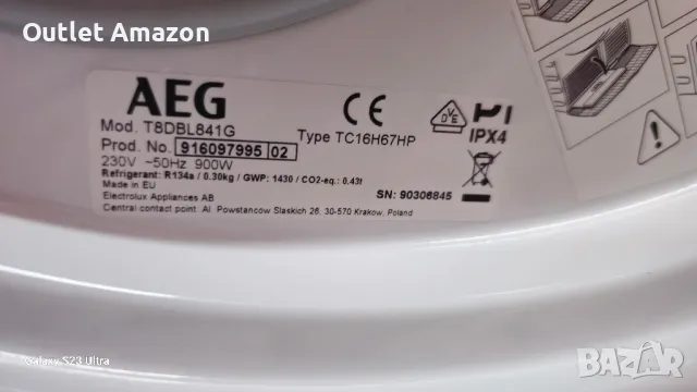 сушилня AEG 8000 series с термопомпа , снимка 8 - Сушилни - 47636606