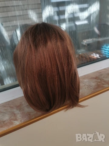 Нова светло кестенява  перука 35 см Боб стил без бретон - мод.17, снимка 8 - Аксесоари за коса - 12719429