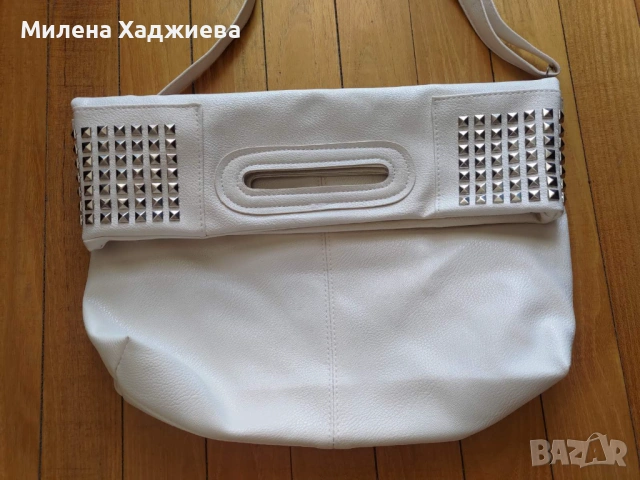 Дамска чанта с метални елементи, снимка 8 - Чанти - 54080080