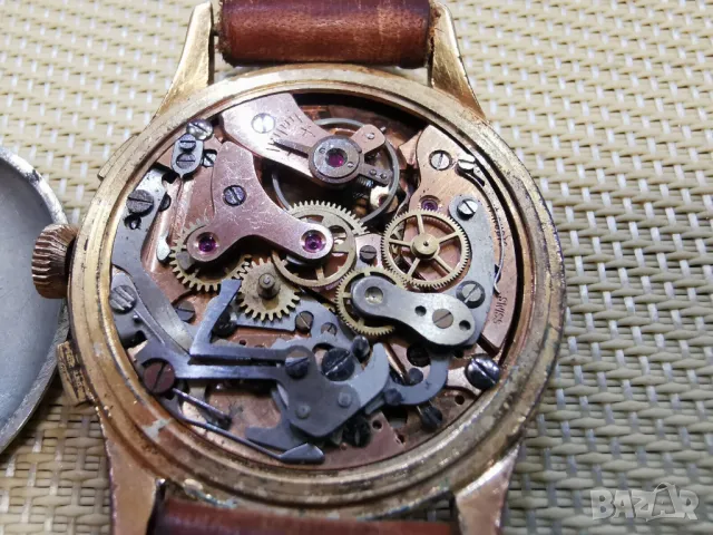 ПОЗЛАТЕН MORRIS FERROTEX CHRONOGRAPHE , снимка 6 - Мъжки - 49274430