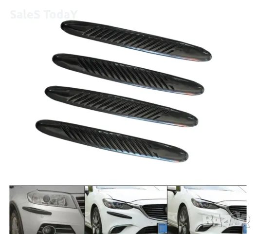 Комплект Предпазители за броня, черен цвята карбон, снимка 2 - Аксесоари и консумативи - 39937194