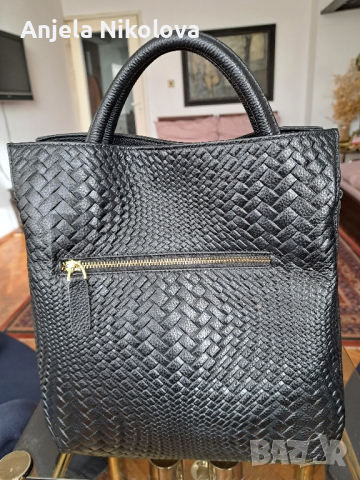 Дамска чанта естествена кожа, снимка 5 - Чанти - 45059855