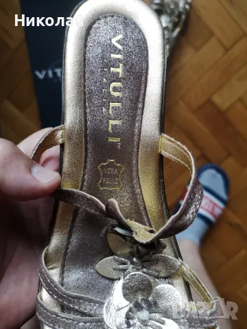 Италиански Дамски сандали от естествена кожа, снимка 4 - Сандали - 50152586