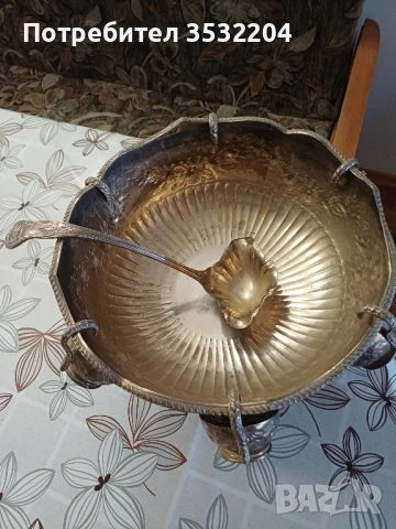 Антикварна посребрена купа, снимка 2 - Антикварни и старинни предмети - 51251417