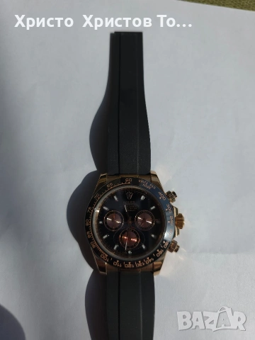 Promotion!!!Rolex Daytona Rose Gold 116515 Black Dial Oysterflex Rubber Band, снимка 9 - Мъжки - 53704654