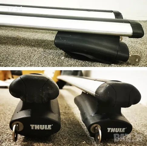 THULE aero bar алуминиев багажник напречни греди за монтаж на надлъжни рейки 110cm, снимка 2 - Аксесоари и консумативи - 50353816