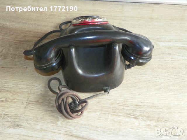 Стари/винтидж телефони от бакелит, с шайба - Антиквариат!, снимка 8 - Антикварни и старинни предмети - 46472012