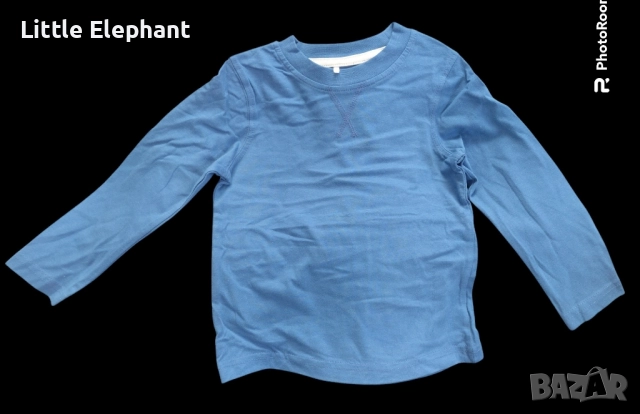 Блузка с дълъг ръкав за 2-3 год момченце средно синьо,(white),Англия/нова