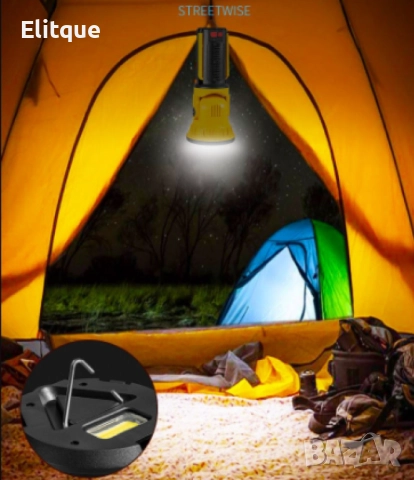 Мултифункционален LED преносим фенер 3200LM 4500mAh W5165-1, снимка 2 - Други - 52855454