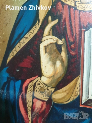 Икона от Рилската обител Исус Пантократор, снимка 4 - Икони - 54188127