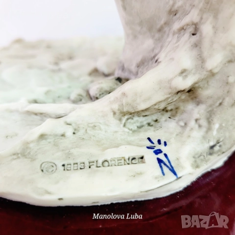 Голяма фигура Capodimonte подписана B. Merli., снимка 8 - Колекции - 52786990