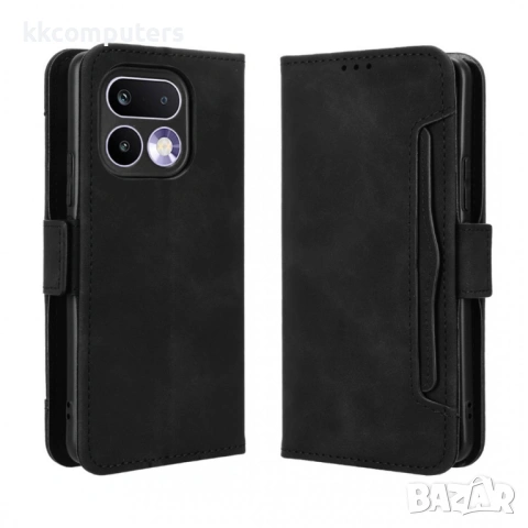 Кожен Калъф Портфейл за Realme 16 Pro+ 5G - Множество Слотове, Джоб за Банкноти, Двоен Магнит, Сваля