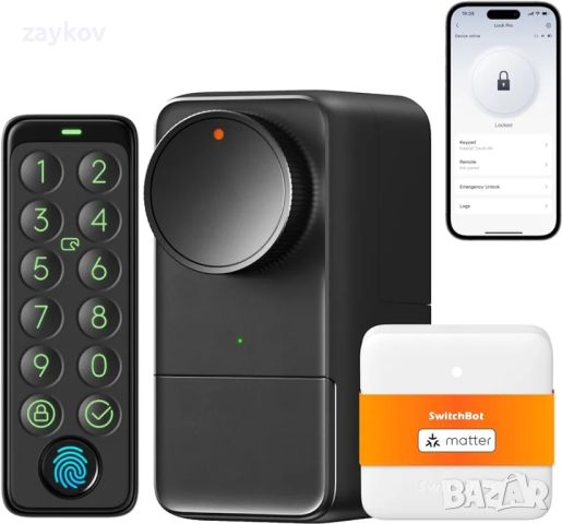 SwitchBot WiFi Smart Lock Pro с клавиатура със сензорен екран, интелигентно заключване, снимка 1 - Друга електроника - 46602486