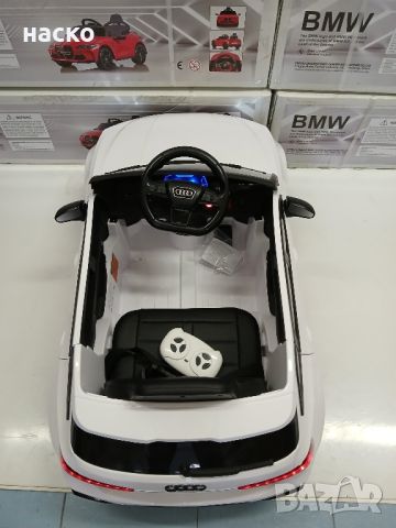 Акумулаторна кола, джип Audi RS6 с меки гуми и кожена седалка 12v, снимка 2 - Детски велосипеди, триколки и коли - 45780573
