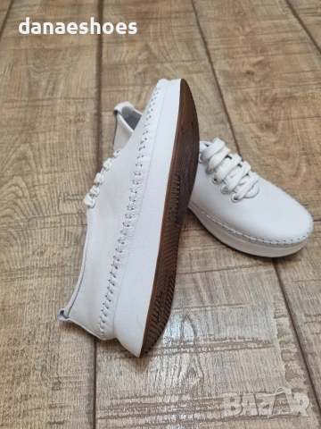 Дамски обувки от естествена кожа в бяло , снимка 5 - Дамски ежедневни обувки - 53890962