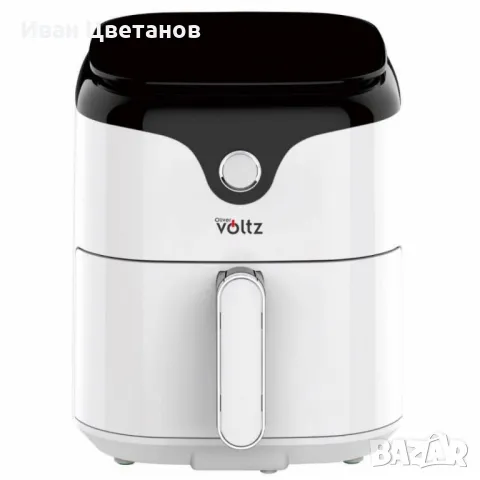 Фритюрник AirFryer Voltz, 1400W, 3.5л., Горещ въздух, Таймер, до 200°С, Дигитален, подвижна скара
