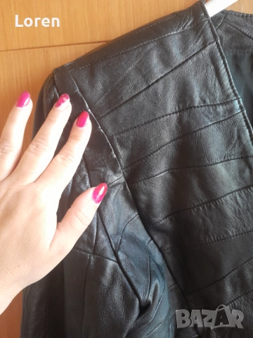 Дамско интересно яке естествена кожа есен/пролет, снимка 7 - Якета - 51492177