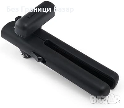 Нова Отварачка за консерви с ергономична дръжка мат черно 18 см за лесна работа кухня