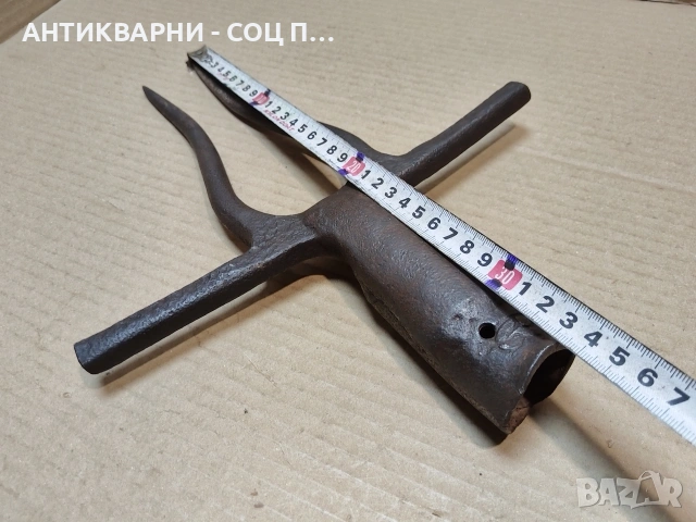 Стара Кована Вила За Вадене На Цвекло. / НОМЕР 1731., снимка 7 - Антикварни и старинни предмети - 53849903