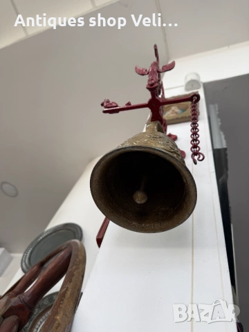 Бронзова камбана за врата/стена №7982, снимка 2 - Антикварни и старинни предмети - 53896512